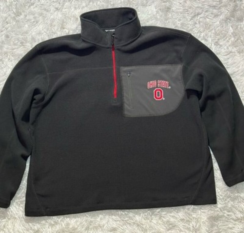 Colosseum Ohio State Buckeyes Men’s 2xl Charcoal Fleece Quarter Zip Pullover